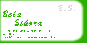 bela sikora business card